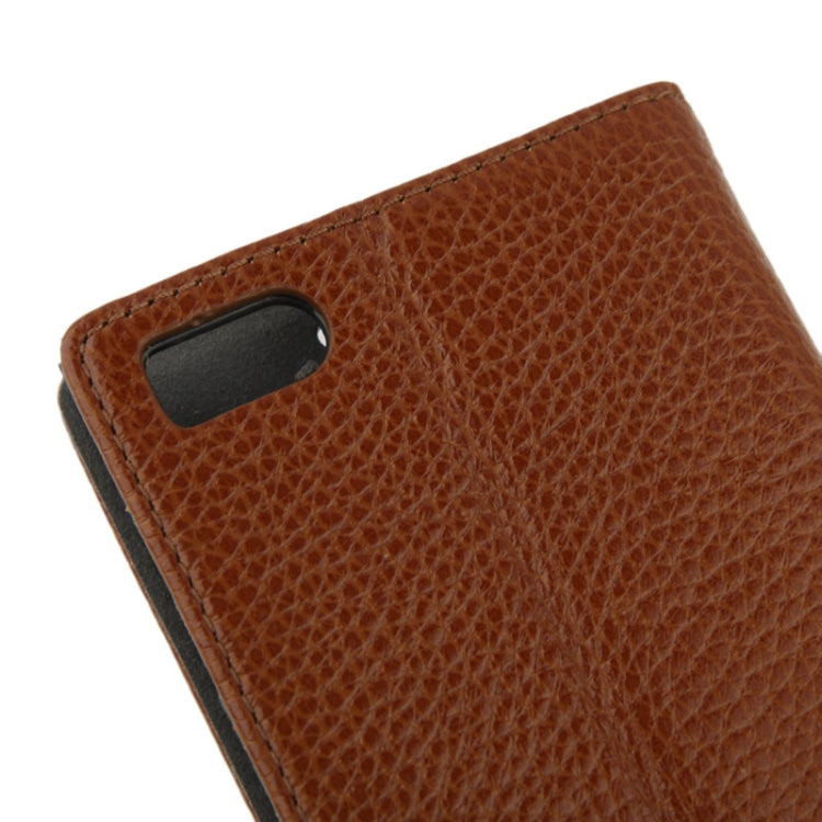 Litchi Texture Flip Top-grain Genuine Leather Case with Holder for Xiaomi MI3