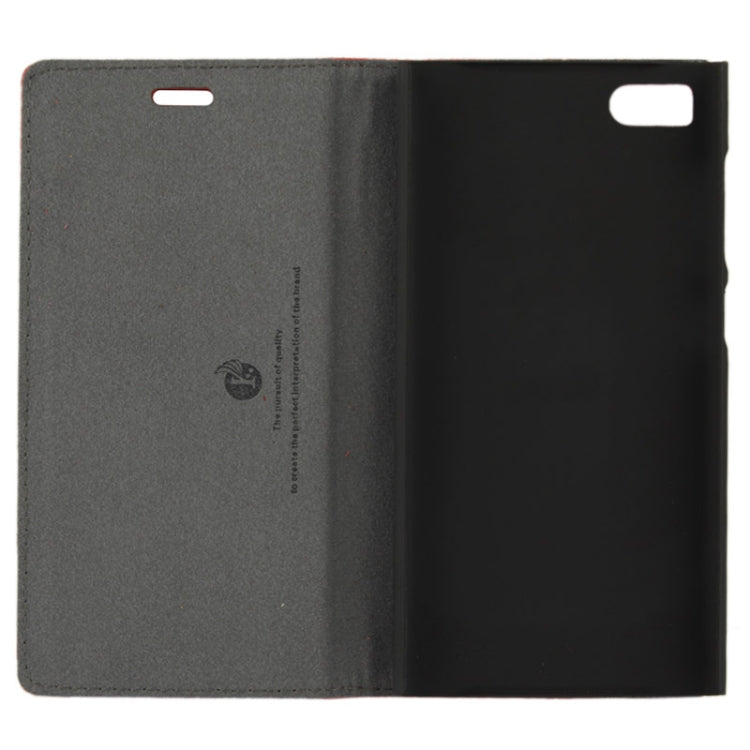 Litchi Texture Flip Top-grain Genuine Leather Case with Holder for Xiaomi MI3