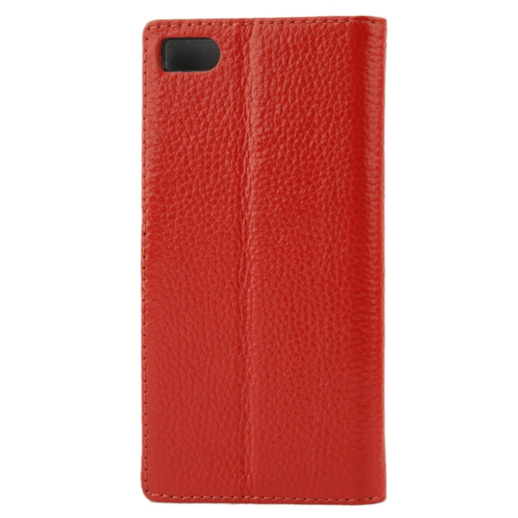 Litchi Texture Flip Top-grain Genuine Leather Case with Holder for Xiaomi MI3