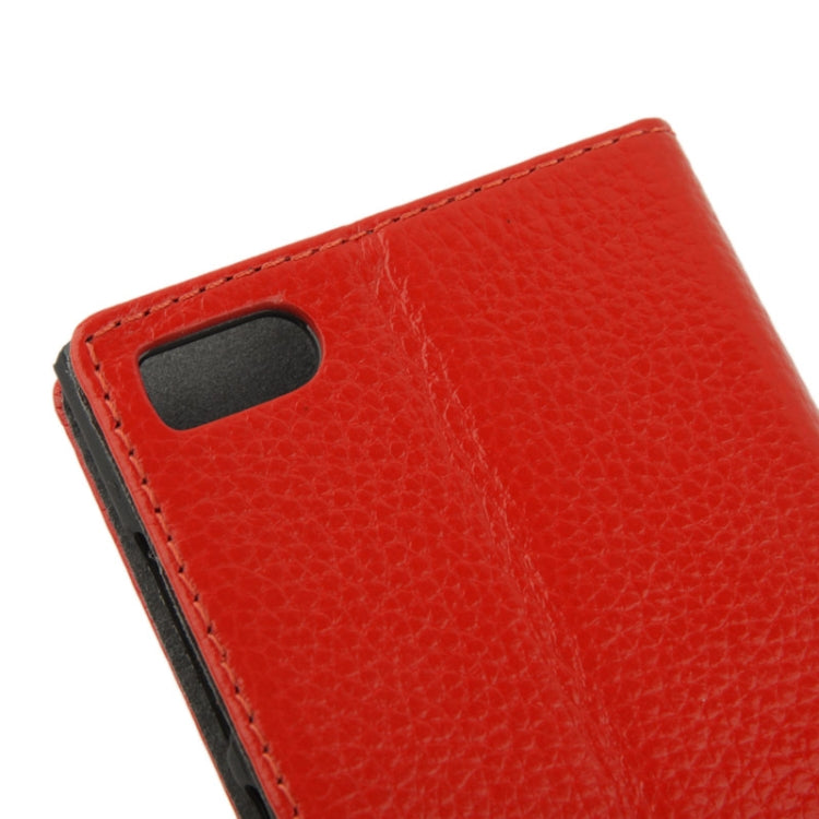 Litchi Texture Flip Top-grain Genuine Leather Case with Holder for Xiaomi MI3