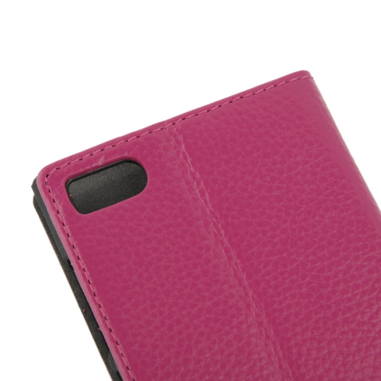 Litchi Texture Flip Top-grain Genuine Leather Case with Holder for Xiaomi MI3