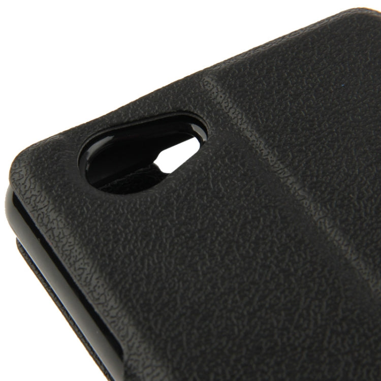 Pebble Texture Flip Leather Case with Call Display ID & Holder for Sony Xperia Z1 mini