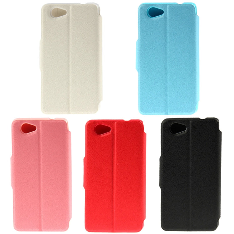 Pebble Texture Flip Leather Case with Call Display ID & Holder for Sony Xperia Z1 mini