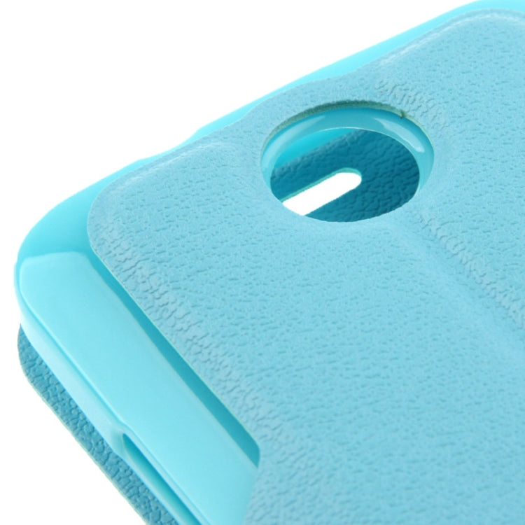 Pebble Texture Flip Leather Case with Call Display ID & Holder for HTC Desire 300