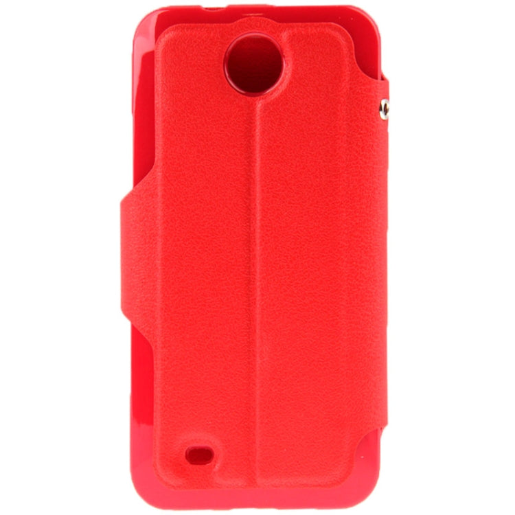 Pebble Texture Flip Leather Case with Call Display ID & Holder for HTC Desire 300