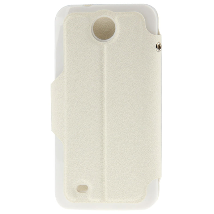 Pebble Texture Flip Leather Case with Call Display ID & Holder for HTC Desire 300