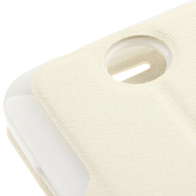 Pebble Texture Flip Leather Case with Call Display ID & Holder for HTC Desire 300