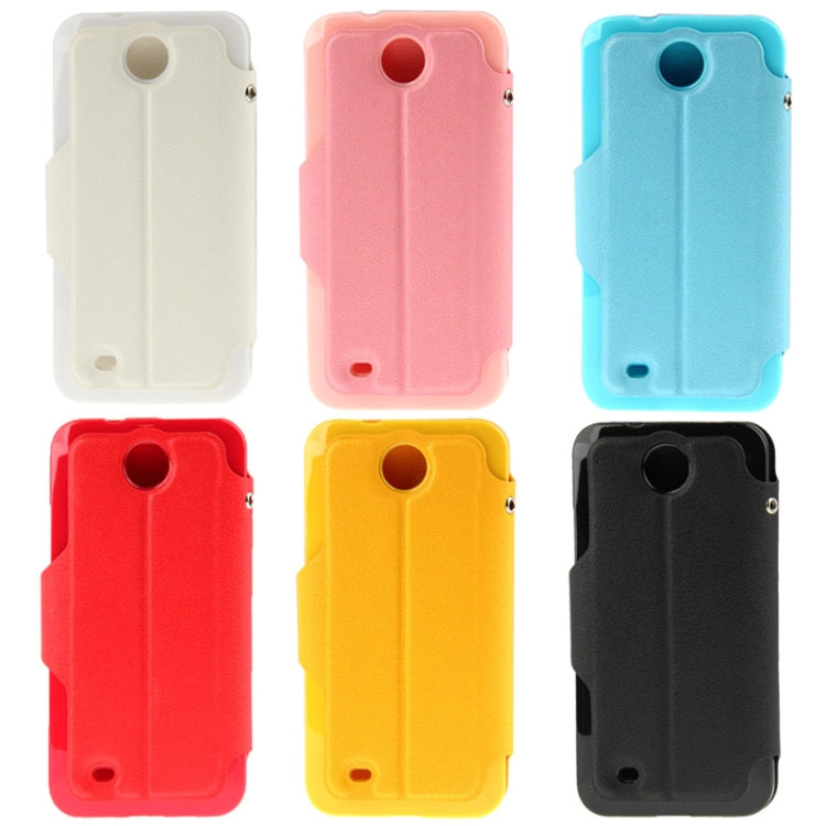 Pebble Texture Flip Leather Case with Call Display ID & Holder for HTC Desire 300
