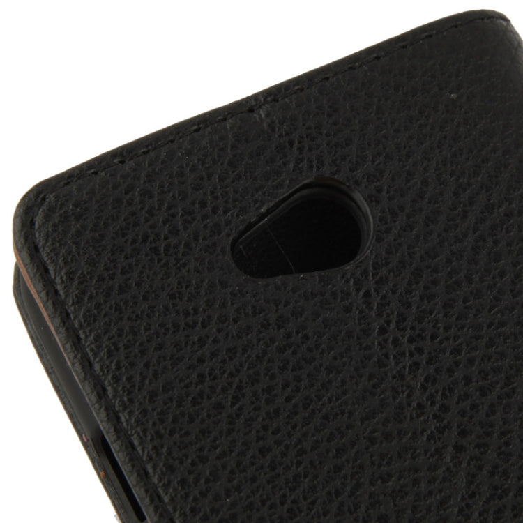 Litchi Texture Button Flip Leather Case with Card Slots & Holder for LG L70 / Dual D325