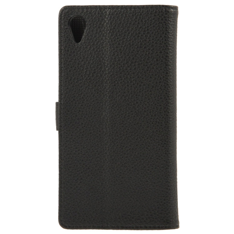 Litchi Texture Leather Case with Holder & Credit Card Slot for Sony Xperia Z2 / L50w