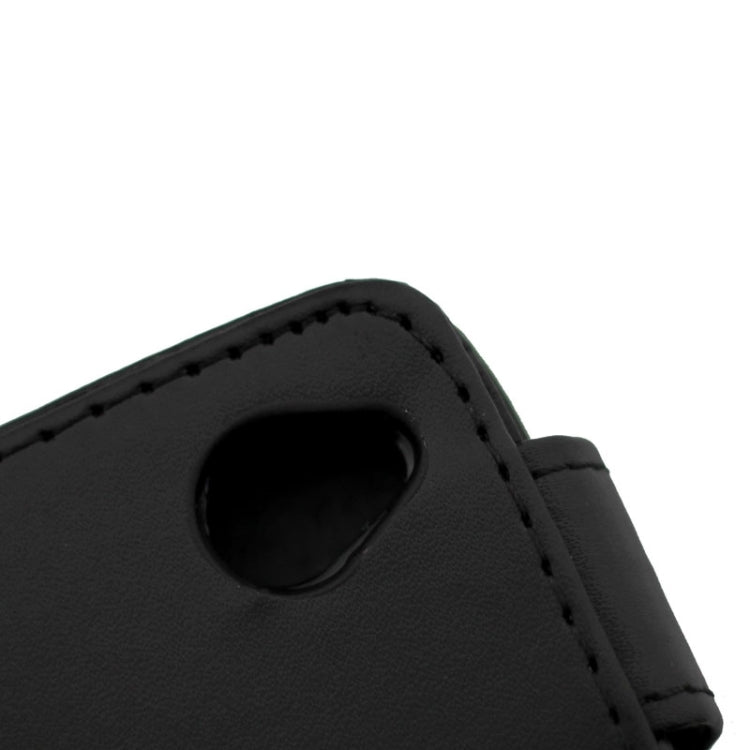 Vertical Flip Leather Case for HTC Desire V / T328W(Black)