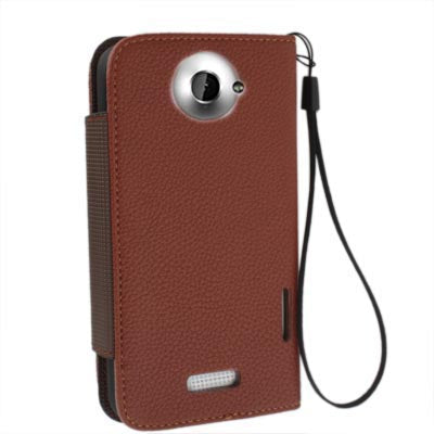 Leather Case with Credit Card & Lanyard for HTC One X / Edge / S720e,