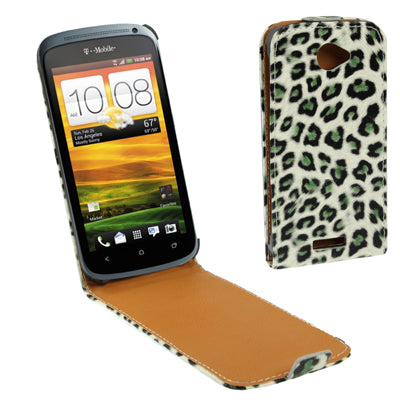 Leopard Texture Vertical Flip Leather Case for HTC One S / Z520e
