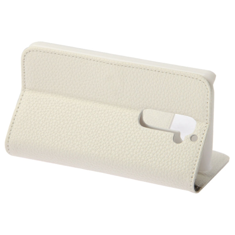 Litchi Texture Leather Case with Holder & Credit Card Slot for LG G2