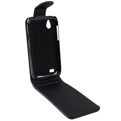 Vertical Flip Leather Case for HTC Desire X / T328e (Black)