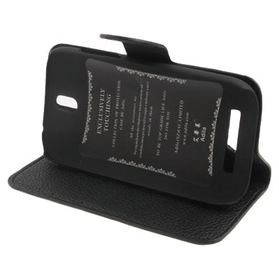 Litchi Texture Horizontal Flip Leather Case with Credit Card Slot & Holder for HTC One ST / 528T