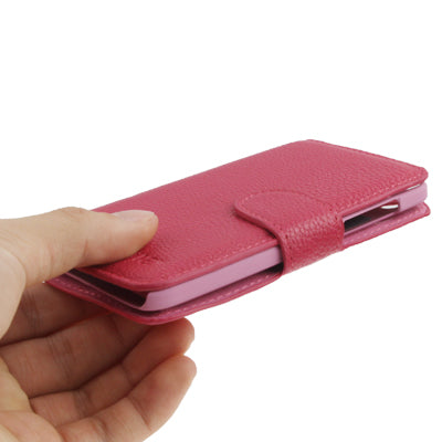 Litchi Texture Horizontal Flip Leather Case with Credit Card Slot & Holder for HTC One ST / 528T