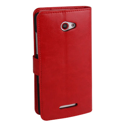 High Quality Horizontal Flip Leather Case with Credit Card Slots & Holder for HTC X920e / Butterfly