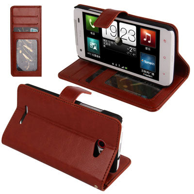 High Quality Horizontal Flip Leather Case with Credit Card Slots & Holder for HTC X920e / Butterfly