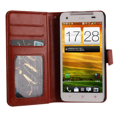 High Quality Horizontal Flip Leather Case with Credit Card Slots & Holder for HTC X920e / Butterfly