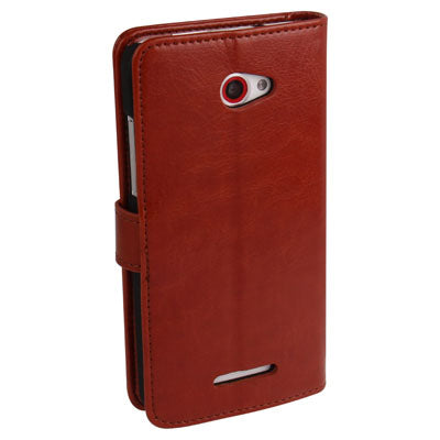 High Quality Horizontal Flip Leather Case with Credit Card Slots & Holder for HTC X920e / Butterfly