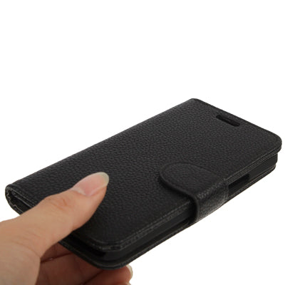 Litchi Texture Horizontal Flip Leather Case with Credit Card Slots & Holder for HTC One / M7