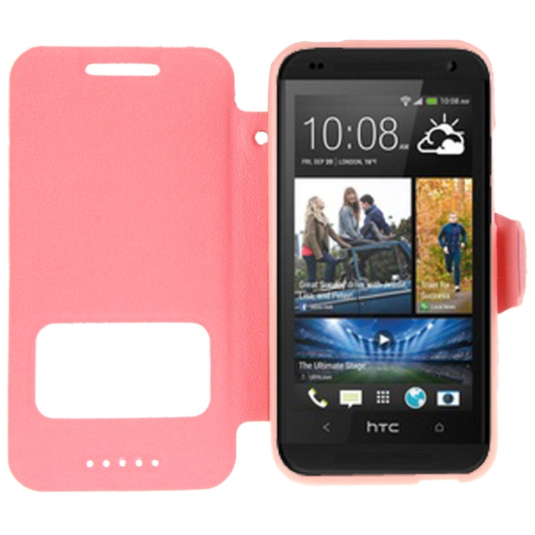 Pebble Texture Flip Leather Case with Call Display ID & Holder for HTC Desire 601 / 6160 / 619D
