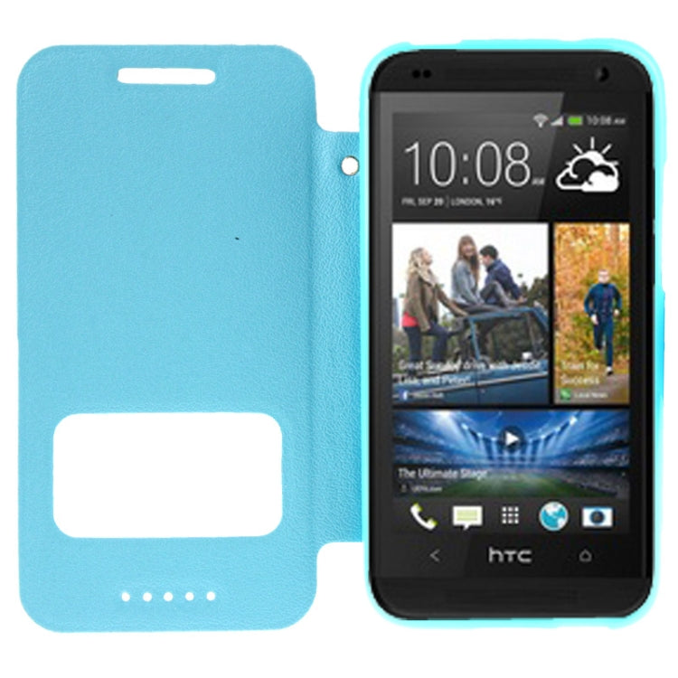 Pebble Texture Flip Leather Case with Call Display ID & Holder for HTC Desire 601 / 6160 / 619D