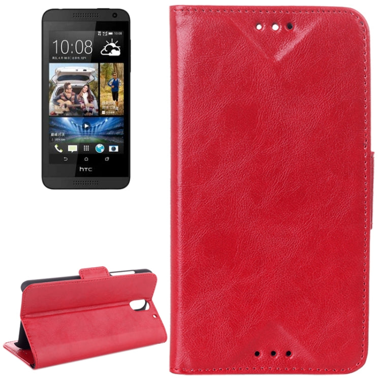 Oil Leather Case with Card Slot & Holder for HTC Desire 610