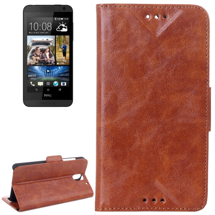 Oil Leather Case with Card Slot & Holder for HTC Desire 610