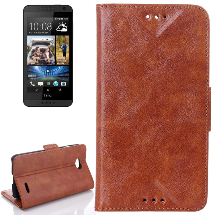 Oil Leather Case with Card Slot & Holder for HTC Desire 610