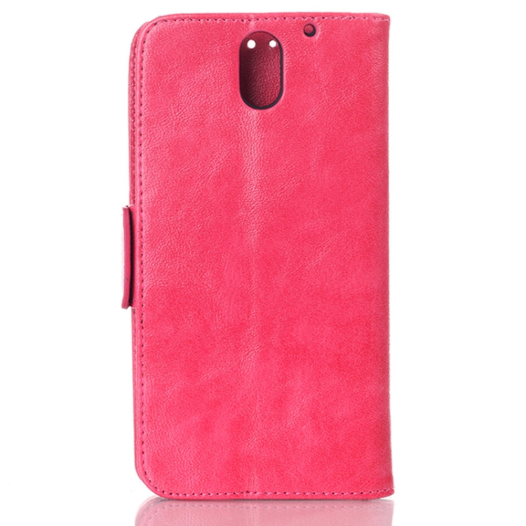 Oil Leather Case with Card Slot & Holder for HTC Desire 610