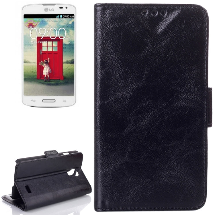 Oil Leather Case with Card Slot & Holder for LG F70 / D315