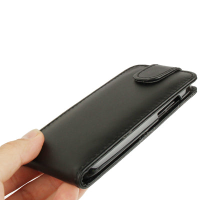High Quality Pure Color Leather Case for HTC One SV (Black)