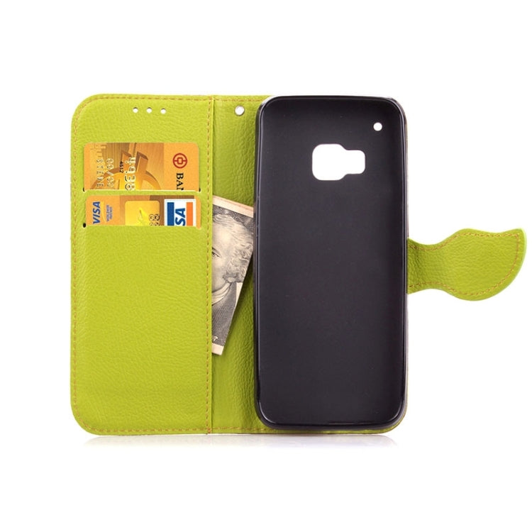 Leaf Magnetic Snap Litchi Texture Horizontal Flip Leather Case with Card Slots & Holder & Lanyard for HTC One M9