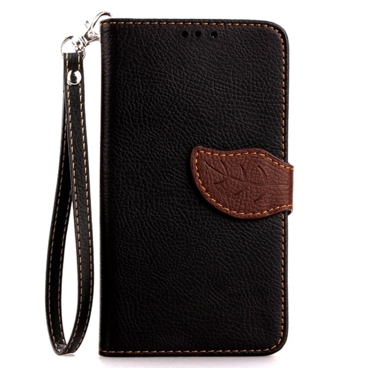 Leaf Magnetic Snap Litchi Texture Horizontal Flip Leather Case with Card Slots & Holder & Lanyard for LG G3 MINI