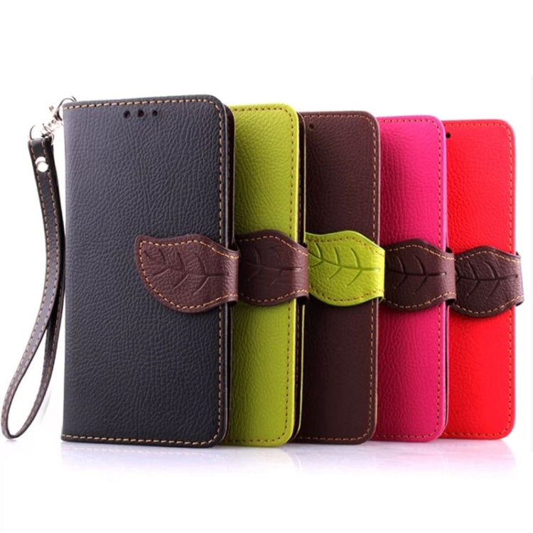 Leaf Magnetic Snap Litchi Texture Horizontal Flip Leather Case with Card Slots & Holder & Lanyard for LG G3 MINI