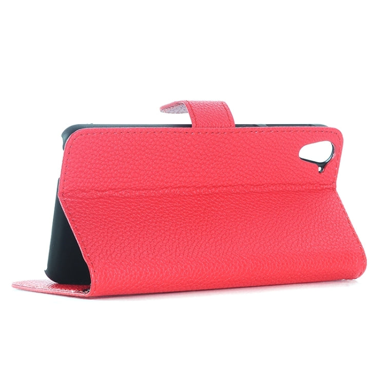 Monochrome Litchi Texture Horizontal Flip Leather Case with Card Slots & Holder for HTC Desire 826