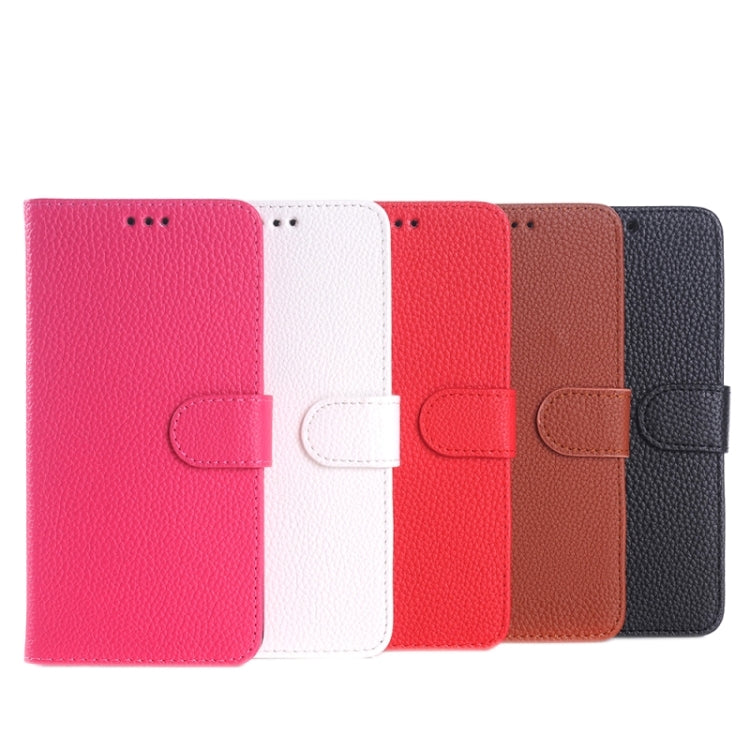 Monochrome Litchi Texture Horizontal Flip Leather Case with Card Slots & Holder for HTC Desire 826