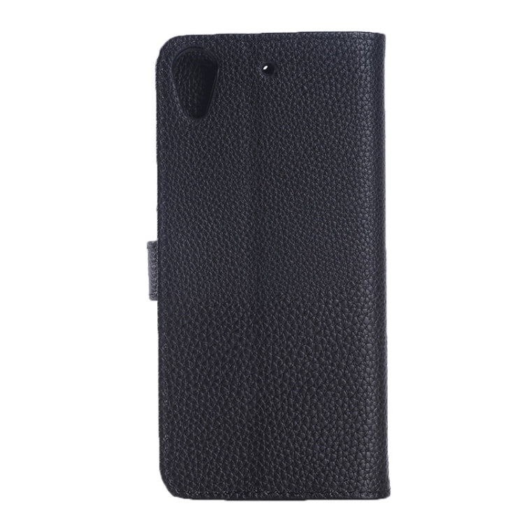 Monochrome Litchi Texture Horizontal Flip Leather Case with Card Slots & Holder for HTC Desire 626