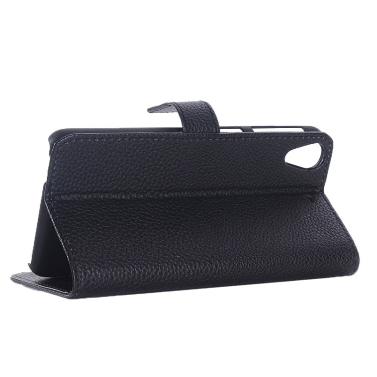 Monochrome Litchi Texture Horizontal Flip Leather Case with Card Slots & Holder for HTC Desire 626