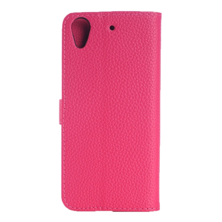 Monochrome Litchi Texture Horizontal Flip Leather Case with Card Slots & Holder for HTC Desire 626