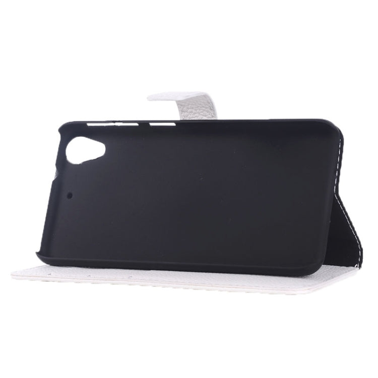 Monochrome Litchi Texture Horizontal Flip Leather Case with Card Slots & Holder for HTC Desire 626