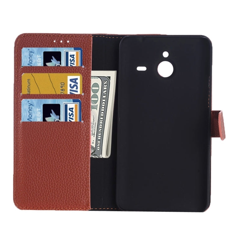Litchi Texture Horizontal Flip Leather Case with Card Slots & Holder for Microsoft Lumia 640 XL