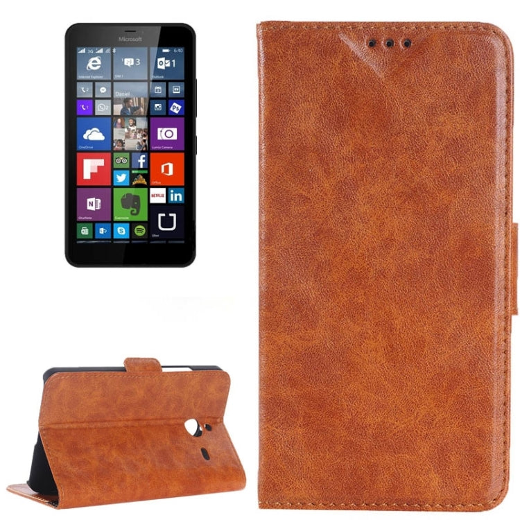 Crazy Horse Texture Horizontal Flip Leather Case with Card Slots & Holder for Microsoft Lumia 640 XL