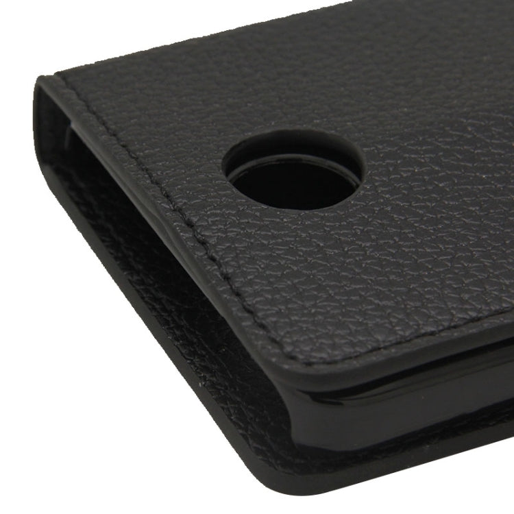 Litchi Texture Magnetic Snap Flip Leather Case with Holder & Card Slots Wallet for Huawei Y635