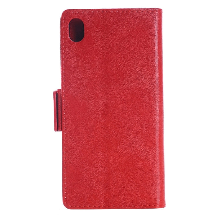 Oil Skin Texture Horizontal Flip Leather Case with Holder & Card Slots & Wallet for Sony Xperia Z4