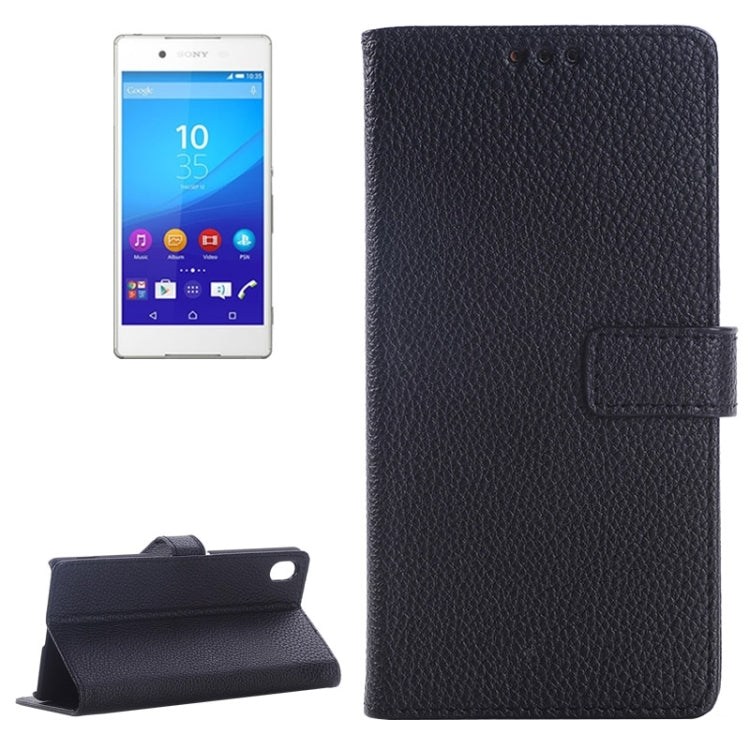 Litchi Texture Horizontal Flip Leather Case with Holder & Card Slots & Wallet for Sony Xperia Z4