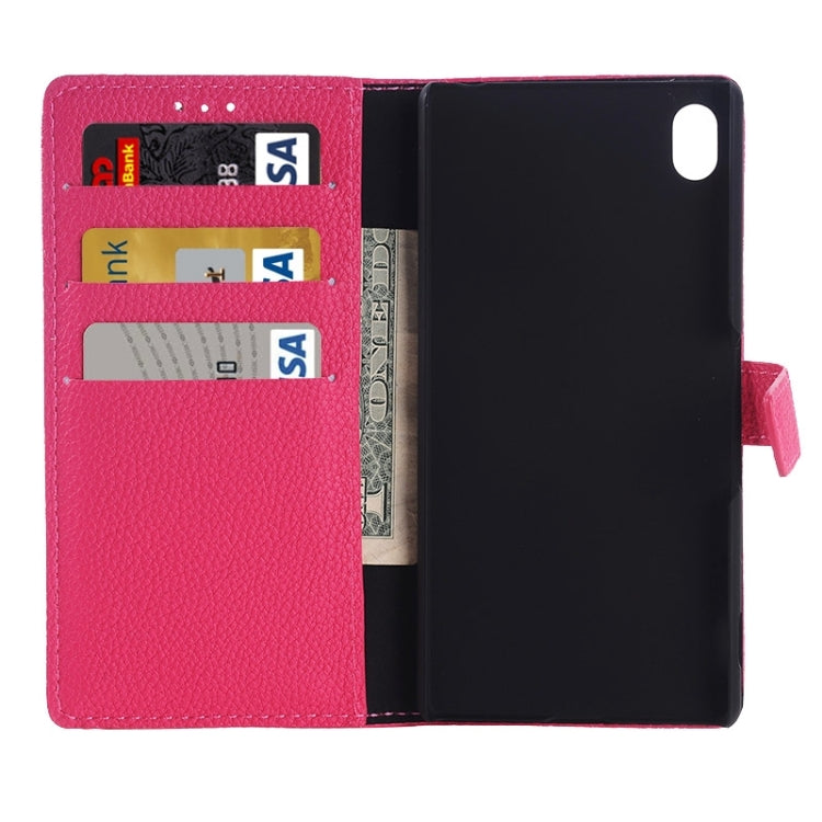Litchi Texture Horizontal Flip Leather Case with Holder & Card Slots & Wallet for Sony Xperia Z4