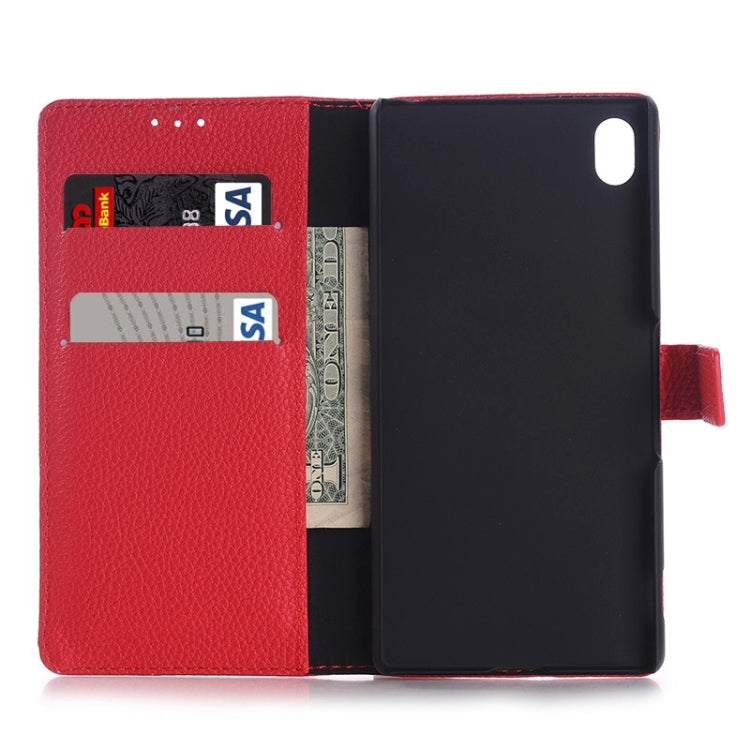 Litchi Texture Horizontal Flip Leather Case with Holder & Card Slots & Wallet for Sony Xperia Z4